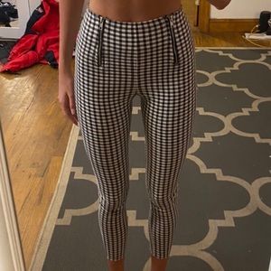 I AM GIA Miller Gingham Skinny Zipper Pants
